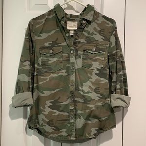 F21 Camo Button Down